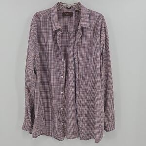 Fairlane & Sons Men's Striped Casual Button-Down Shirt Size XXL